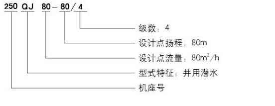 QJ深井潜水泵型号意义